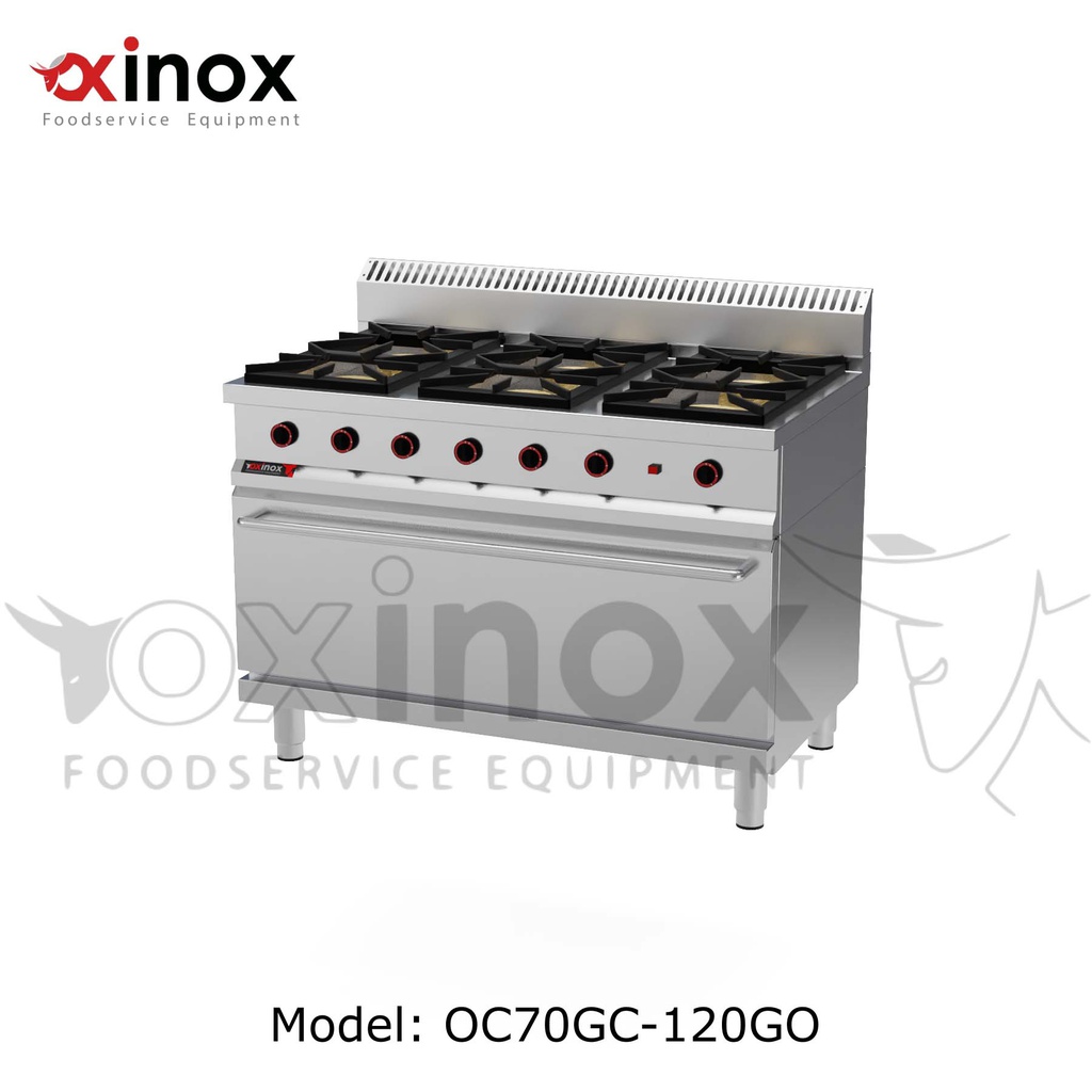 Gas cooker 6 open burners w/ maxi gas oven My site